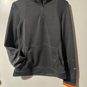 Orangetheory Gray Quarter-Zip Pullover with Orange Accents